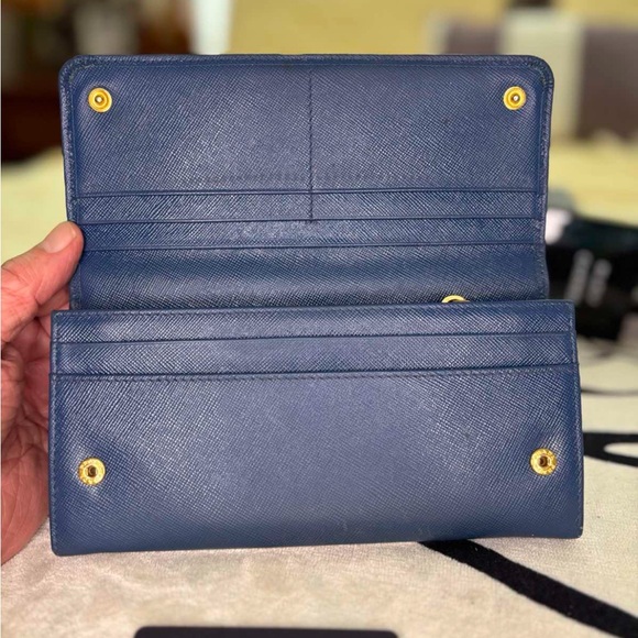 Authentic Prada blue wallet; very clean like new. .no call outs. - Picture 7 of 8